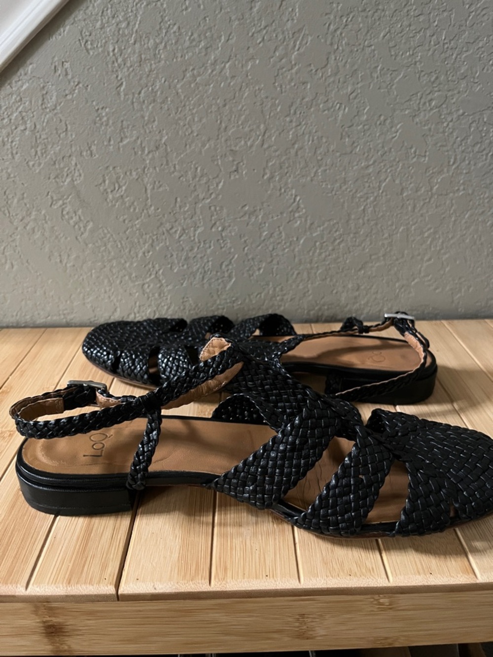 LOQ Arlo Sandal - Black Braided Leather Strappy Women’s Sandals - 39 - Picture 5 of 13